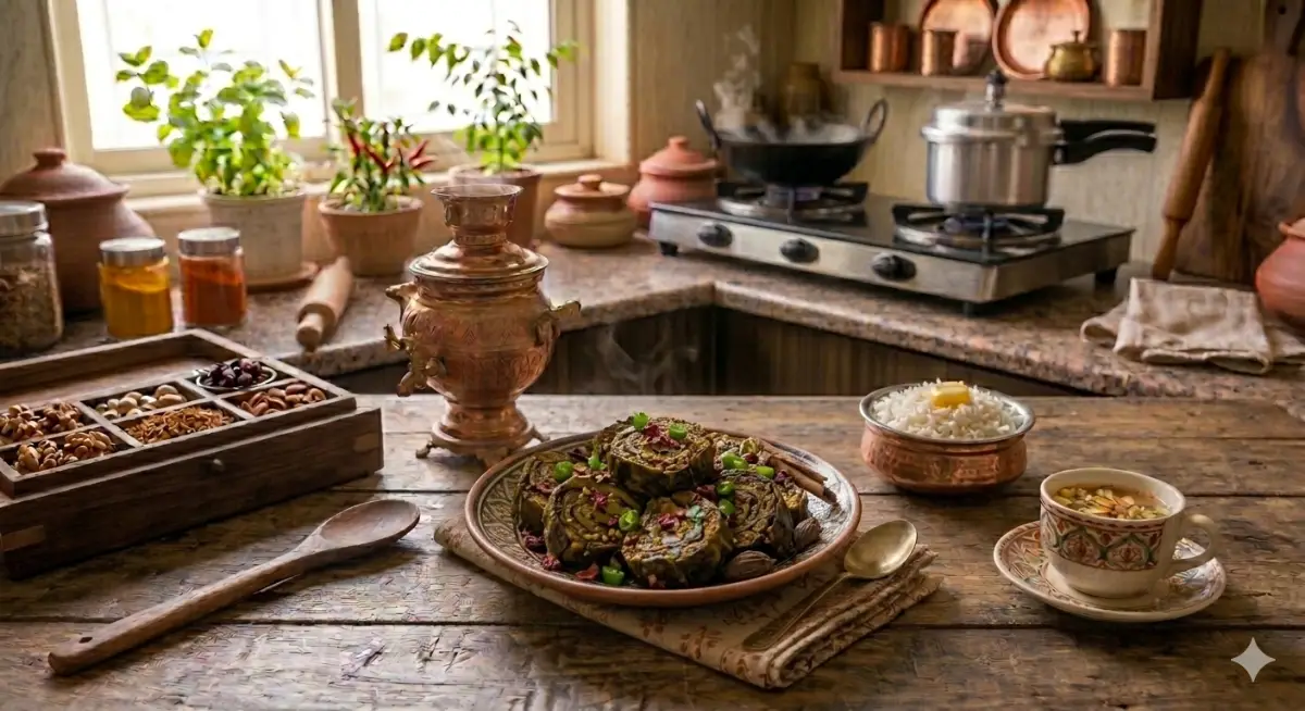 Patrode: Spicy Colocasia Leaf Rolls